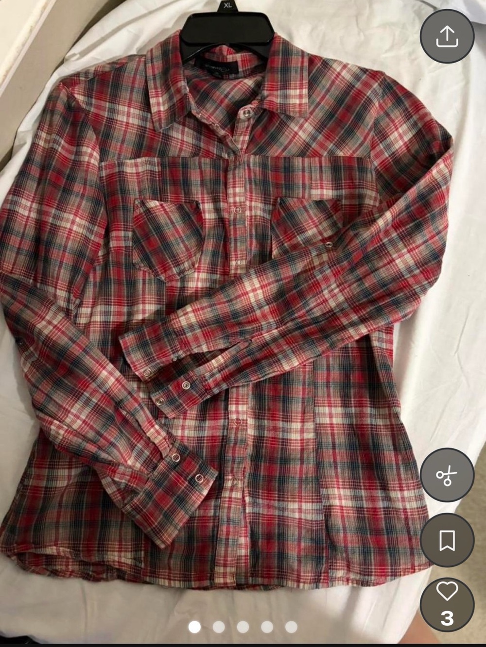 Forever 21 Red, black, grey, white Plaid Button-Down Shirt